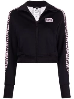 ( Nouvelle Collection ) Versace 5B530 NERO + CANDY Sweat La Greca à Fermeture Zippée Femme