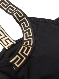 ( Nouvelle Collection ) Versace Soutien-gorge à Imprimé La Greca A1008 NERO -Pas Cher Versace Boutique 18086902 38593089 600