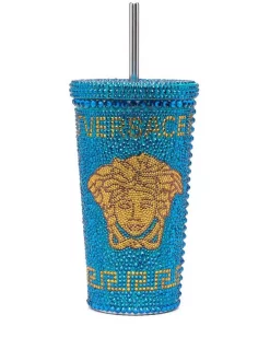 ( Nouvelle Collection ) Versace Gobelet Medusa à Ornements En Cristal Z4882 CAPRI BLUE