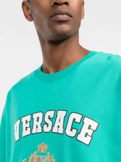 ( Nouvelle Collection ) Versace T-shirt à Logo Imprimé 1V560 TURQUOISE -Pas Cher Versace Boutique 18104946 11d4972a 6db6 447e b1d8 76f775c4d81c 600