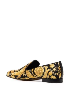 Versace Mocassins En Soie à Imprimé Baroque Homme -Pas Cher Versace Boutique 18106996 38486136 600