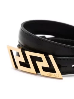 ( Nouvelle Collection ) Versace Bracelet En Cuir à Boucle Logo Homme -Pas Cher Versace Boutique 18108403 38585033 600