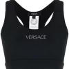 ( Nouvelle Collection ) Versace 1B000 BLACK Brassière De Sport La Greca Femme