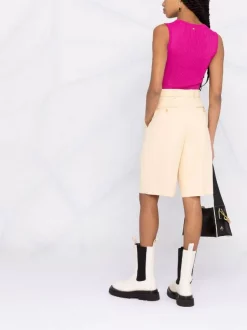 ( Nouvelle Collection ) Versace 1PE70 FUXIA Débardeur En Maille Nervurée Femme -Pas Cher Versace Boutique 18128221 38516357 600