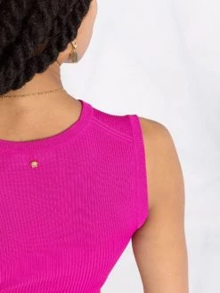 ( Nouvelle Collection ) Versace 1PE70 FUXIA Débardeur En Maille Nervurée Femme -Pas Cher Versace Boutique 18128221 38516358 600