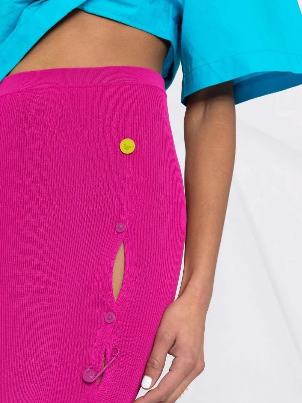 ( Nouvelle Collection ) Versace 1PE70 FUXIA Jupe Mi-longue Medusa Safety Pin Femme 3 ( Nouvelle Collection ) Versace 1PE70 FUXIA Jupe Mi-longue Medusa Safety Pin Femme – Image 3