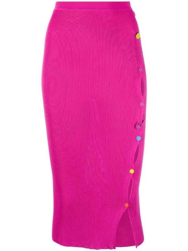 ( Nouvelle Collection ) Versace 1PE70 FUXIA Jupe Mi-longue Medusa Safety Pin Femme 1 ( Nouvelle Collection ) Versace 1PE70 FUXIA Jupe Mi-longue Medusa Safety Pin Femme