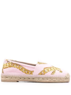 ( Nouvelle Collection ) Versace Espadrilles à Imprimé Greca 5P220 CANDY+ORO