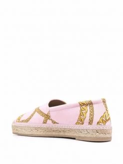 ( Nouvelle Collection ) Versace Espadrilles à Imprimé Greca 5P220 CANDY+ORO -Pas Cher Versace Boutique 18128259 38699030 600