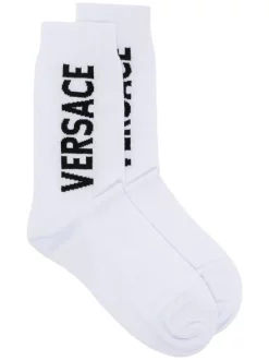 Versace Chaussettes à Logo En Intarsia I4D1