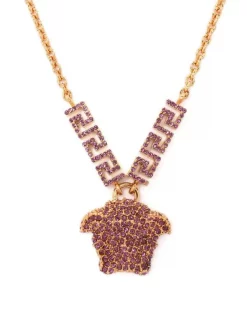 ( Nouvelle Collection ) Versace Collier La Medusa à Ornements En Cristal 4J470 -Pas Cher Versace Boutique 18134103 39314833 600