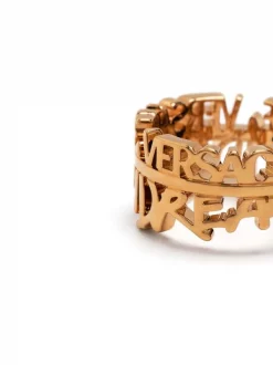 ( Nouvelle Collection ) Versace Bague à Plaque Logo Femme -Pas Cher Versace Boutique 18134125 39037529 600