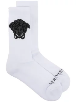 Versace Chaussettes à Imprimé Medusa Femme