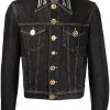 ( Nouvelle Collection ) Versace 1D040 Veste Courte En Jean à Boutons Medusa Homme