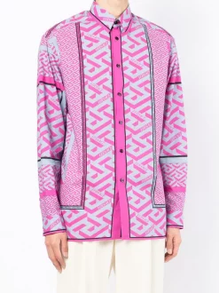 ( Nouvelle Collection ) Versace Chemise Greca à Logo Imprimé 5P350 -Pas Cher Versace Boutique 18139484 39661356 600