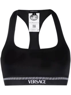 Versace Soutien-gorge Stretch à Logo Imprimé Femme