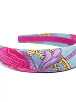 ( Nouvelle Collection ) Versace Serre-tête En Soie à Imprimé Baroque Femme -Pas Cher Versace Boutique 18151863 38594098 600