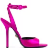( Nouvelle Collection ) Versace 1PE80 FUXIA Sandales Safety-Pin 130 Mm Femme