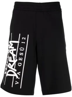 ( Nouvelle Collection ) Versace 1B000 BLACK Short Dream à Logo Imprimé Homme
