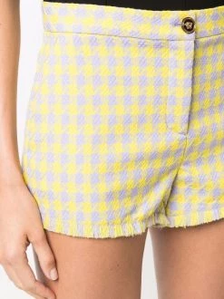 ( Nouvelle Collection ) Versace Short à Motif Pied-de-poule 2L330 ORCHID PINEAPLE -Pas Cher Versace Boutique 18153281 38591987 600