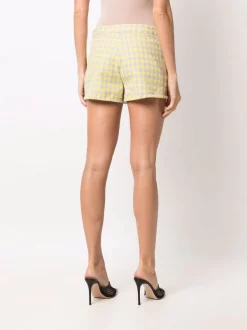 ( Nouvelle Collection ) Versace Short à Motif Pied-de-poule 2L330 ORCHID PINEAPLE -Pas Cher Versace Boutique 18153281 38595002 600