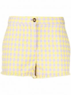 ( Nouvelle Collection ) Versace Short à Motif Pied-de-poule 2L330 ORCHID PINEAPLE