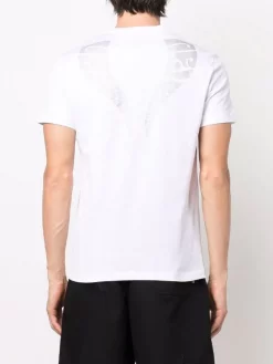 ( Nouvelle Collection ) Versace T-shirt Medusa à Slogan Imprimé 1W000 OPTICAL WHITE -Pas Cher Versace Boutique 18156613 38629768 600