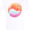 ( Nouvelle Collection ) Versace T-shirt Medusa à Slogan Imprimé 1W000 OPTICAL WHITE