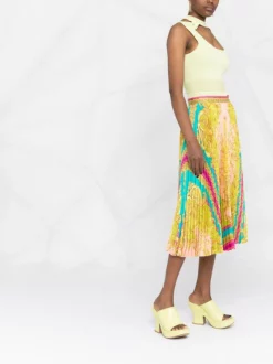 ( Nouvelle Collection ) Versace Jupe Plissée à Motif Barocco Goddess Femme -Pas Cher Versace Boutique 18160958 8ab4b537 ee4d 4815 b8d6 03d0ba5b42cc 600