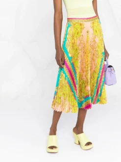 ( Nouvelle Collection ) Versace Jupe Plissée à Motif Barocco Goddess Femme -Pas Cher Versace Boutique 18160958 fb3f0e10 b829 4fe6 9b50 0421bca3f3f1 600