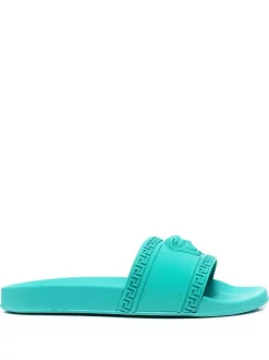 ( Nouvelle Collection ) Versace Claquettes à Plaque Medusa Femme