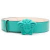 ( Nouvelle Collection ) Versace 1V62V TURQUOISE TURQUOISE VERSACEGOLD Ceinture La Medusa En Cuir Femme