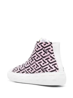 ( Nouvelle Collection ) Versace Baskets Montantes Greca Orchid/black/multicolor -Pas Cher Versace Boutique 18166791 38966275 600
