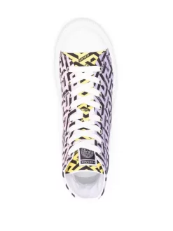 ( Nouvelle Collection ) Versace Baskets Montantes Greca Orchid/black/multicolor -Pas Cher Versace Boutique 18166791 38966276 600