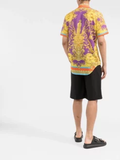 ( Nouvelle Collection ) Versace 5L290 DARK ORCHID+SUN Chemise à Imprimé Baroque Homme -Pas Cher Versace Boutique 18185696 729c5d22 e027 400b af08 1b250ad1b012 600
