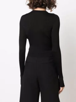 ( Nouvelle Collection ) Versace 1B000 BLACK Cardigan Nervuré à Coupe Crop Femme 8 ( Nouvelle Collection ) Versace 1B000 BLACK Cardigan Nervuré à Coupe Crop Femme -Pas Cher Versace Boutique 18187663 38724040 600
