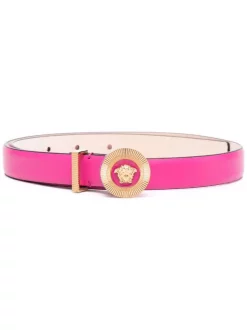 ( Nouvelle Collection ) Versace 1PE7V CERISE GOLD Ceinture à Boucle Logo Medusa Femme