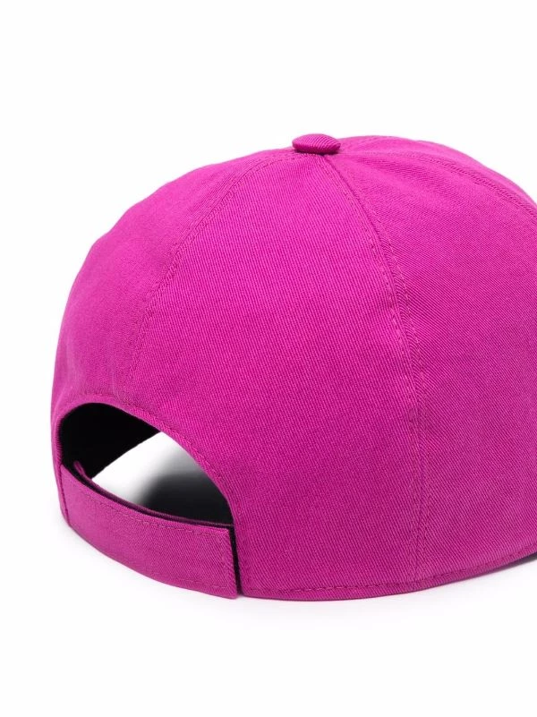 Versace 2P920 CERISE + CYAN Casquette à Logo Brodé Femme 2 Versace 2P920 CERISE + CYAN Casquette à Logo Brodé Femme – Image 2