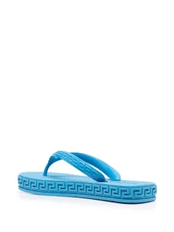 ( Nouvelle Collection ) Versace Tongs à Logo Greca 1V570 BLUE -Pas Cher Versace Boutique 18188617 38723497 600