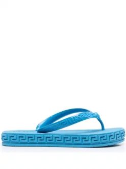 ( Nouvelle Collection ) Versace Tongs à Logo Greca 1V570 BLUE