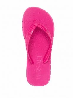 ( Nouvelle Collection ) Versace Tongs à Motif Greca Embossé 1PE70 FUXIA -Pas Cher Versace Boutique 18188619 38724165 600
