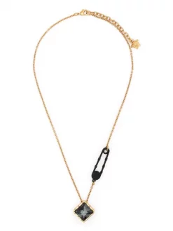 ( Nouvelle Collection ) Versace Collier Safety Pin Orné De Cristal Femme -Pas Cher Versace Boutique 18189498 38695741 600