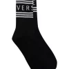 Versace Chaussettes 3/4 à Logo Imprimé I463 BLACK WHITE