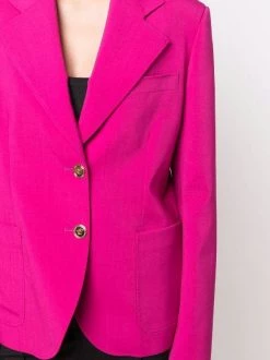 ( Nouvelle Collection ) Versace 1PE70 FUXIA CERISE Blazer Cintré à Simple Boutonnage Femme -Pas Cher Versace Boutique 18204744 38821312 600