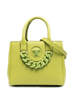 ( Nouvelle Collection ) Versace CITRON-GOLD Sac à Bandoulière à Plaque Medusa Femme