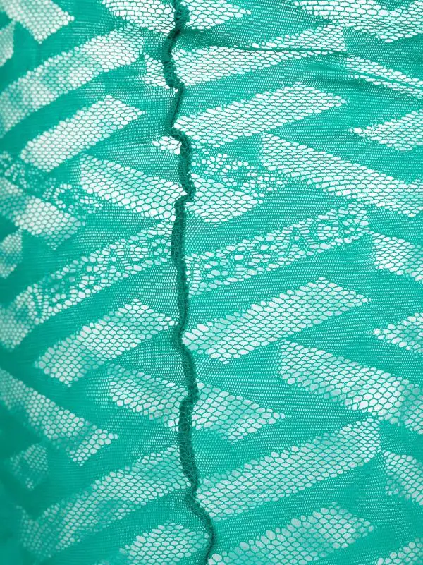 ( Nouvelle Collection ) Versace 1V560 TURQUOISE Collants à Logo Greca Femme 4 ( Nouvelle Collection ) Versace 1V560 TURQUOISE Collants à Logo Greca Femme – Image 4