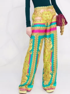 Versace Pantalon Barocco Goddess En Soie Femme -Pas Cher Versace Boutique 18218267 38851215 600