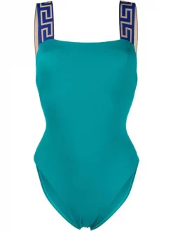 ( Nouvelle Collection ) Versace 2G650 EMERALD BLUETTE Maillot De Bain Greca Key à Taille Haute Femme