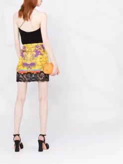 ( Nouvelle Collection ) Versace Jupe Barocco Bordée De Dentelle Femme -Pas Cher Versace Boutique 18219380 38837686 600