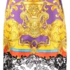( Nouvelle Collection ) Versace Jupe Barocco Bordée De Dentelle Femme